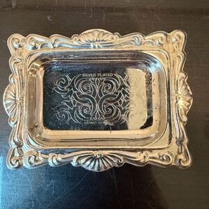 Antique Silver Plated Tray Made In Hong Kong